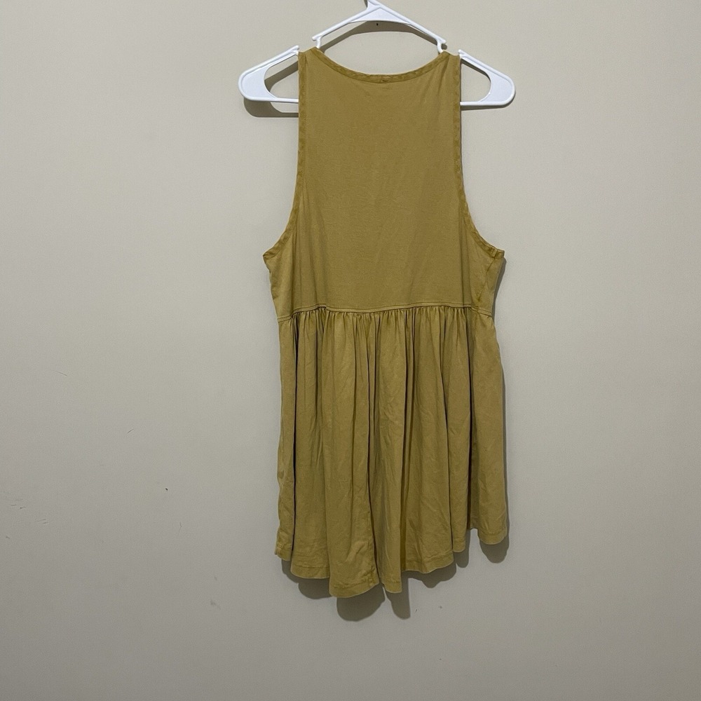 Free People Brooke Tunic Top Yellow Size XS Babydoll Sleeveless Festival - Picture 4 of 8